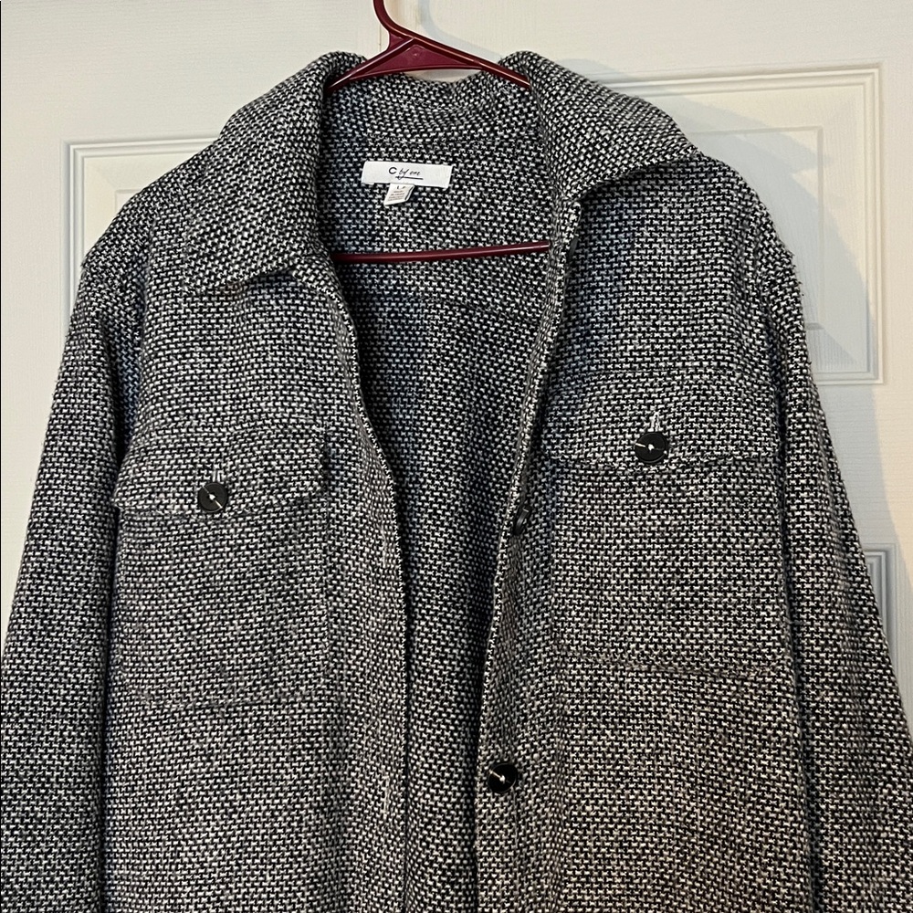 Gray Button-Up Coat - Picture 2 of 4